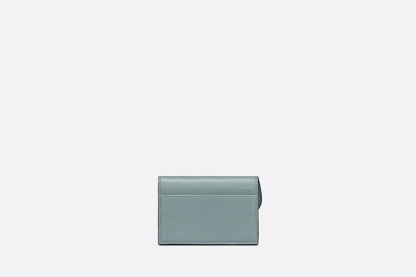 Saddle Flap Card Holder • Cloud Blue Goatskin