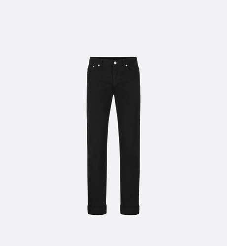 Long Slim-Fit Jeans • Black Cotton Denim