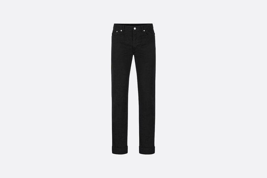 Long Slim-Fit Jeans • Black Cotton Denim