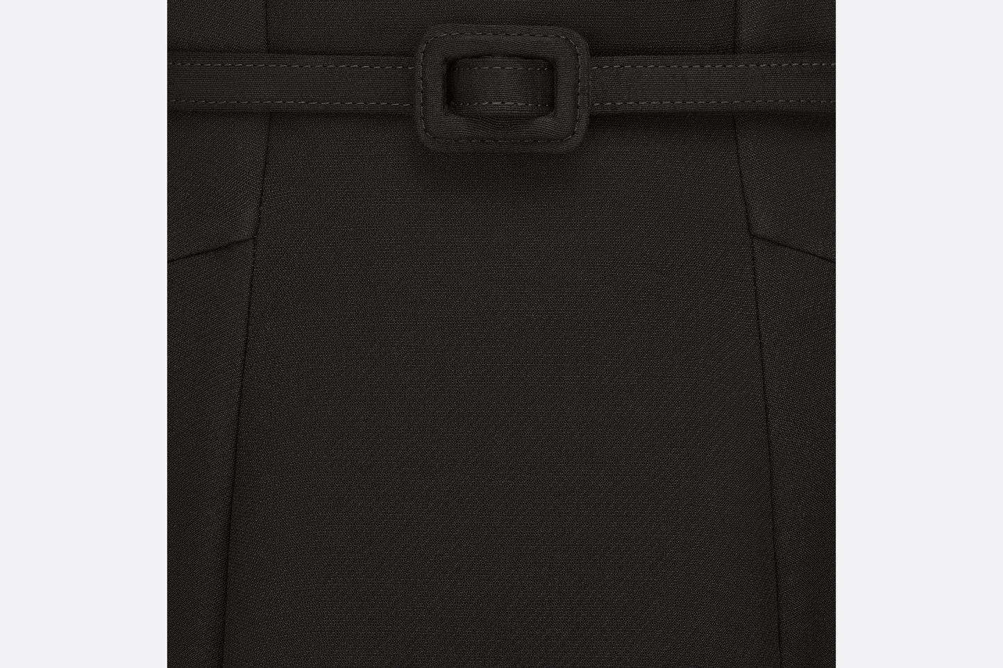 Mid-Length Skirt • Black Wool and Silk