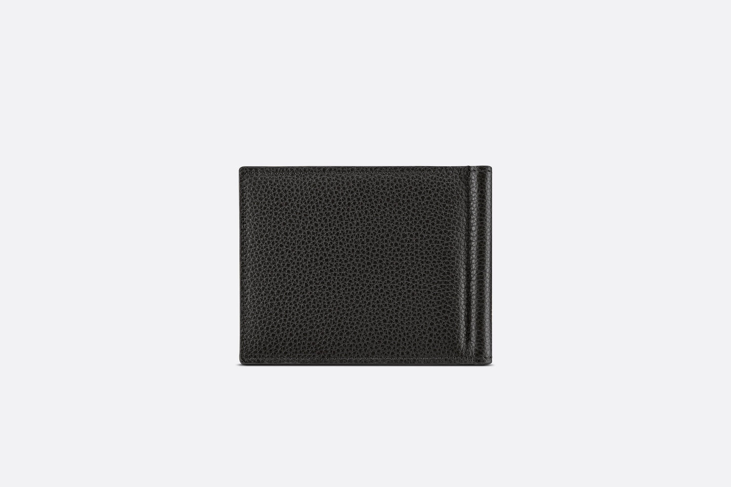 Wallet with Bill Clip • Black Grained Calfskin with 'CD Icon' Signature