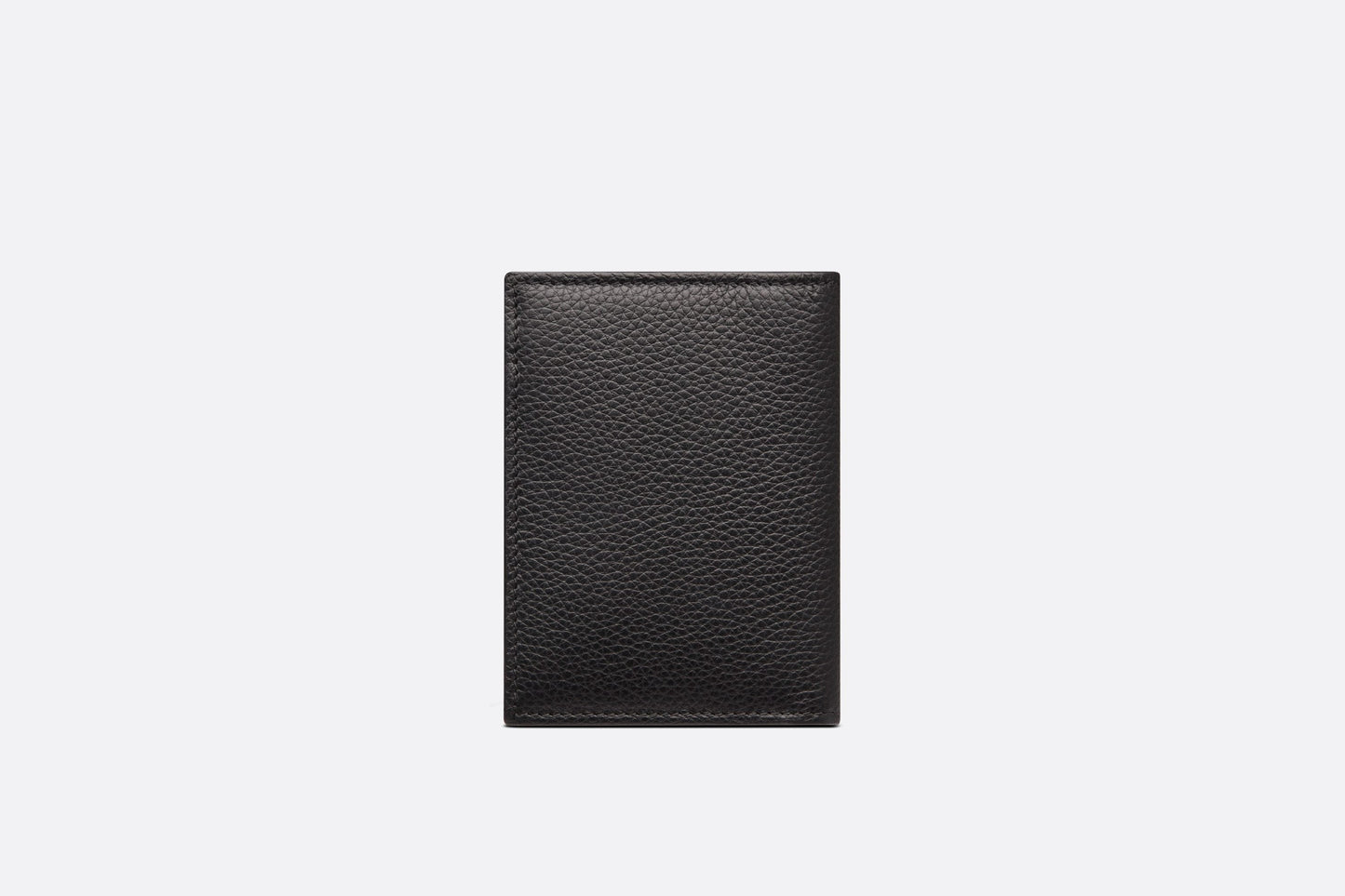 Bi-Fold Card Holder • Black Grained Calfskin with 'CD Icon' Signature
