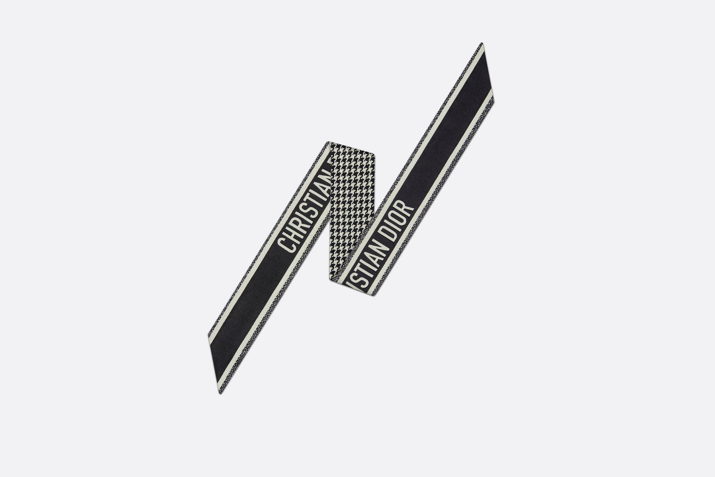 30 Montaigne Mitzah Scarf • Black and White Silk Twill