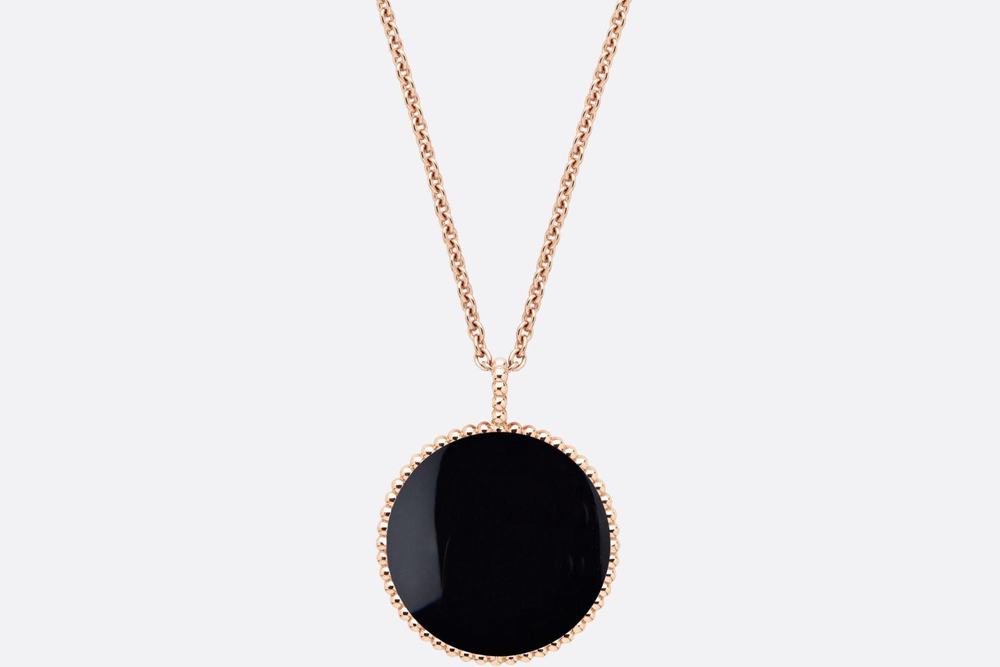 Large Rose Des Vents Medallion • Rose Gold, Diamond and Onyx