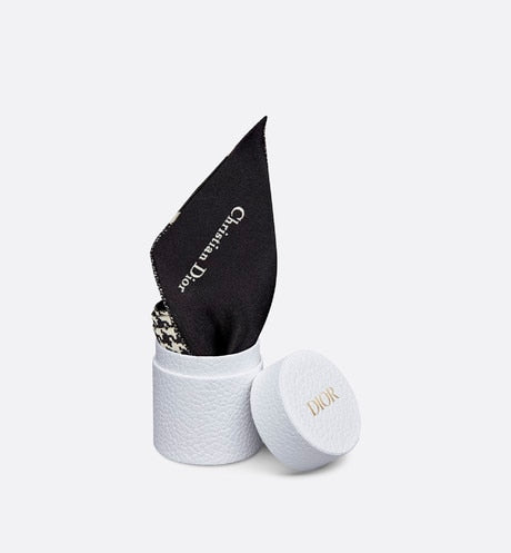 30 Montaigne Mitzah Scarf • Black and White Silk Twill