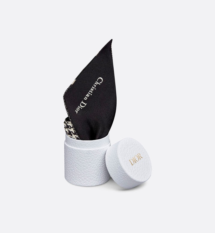 30 Montaigne Mitzah Scarf • Black and White Silk Twill