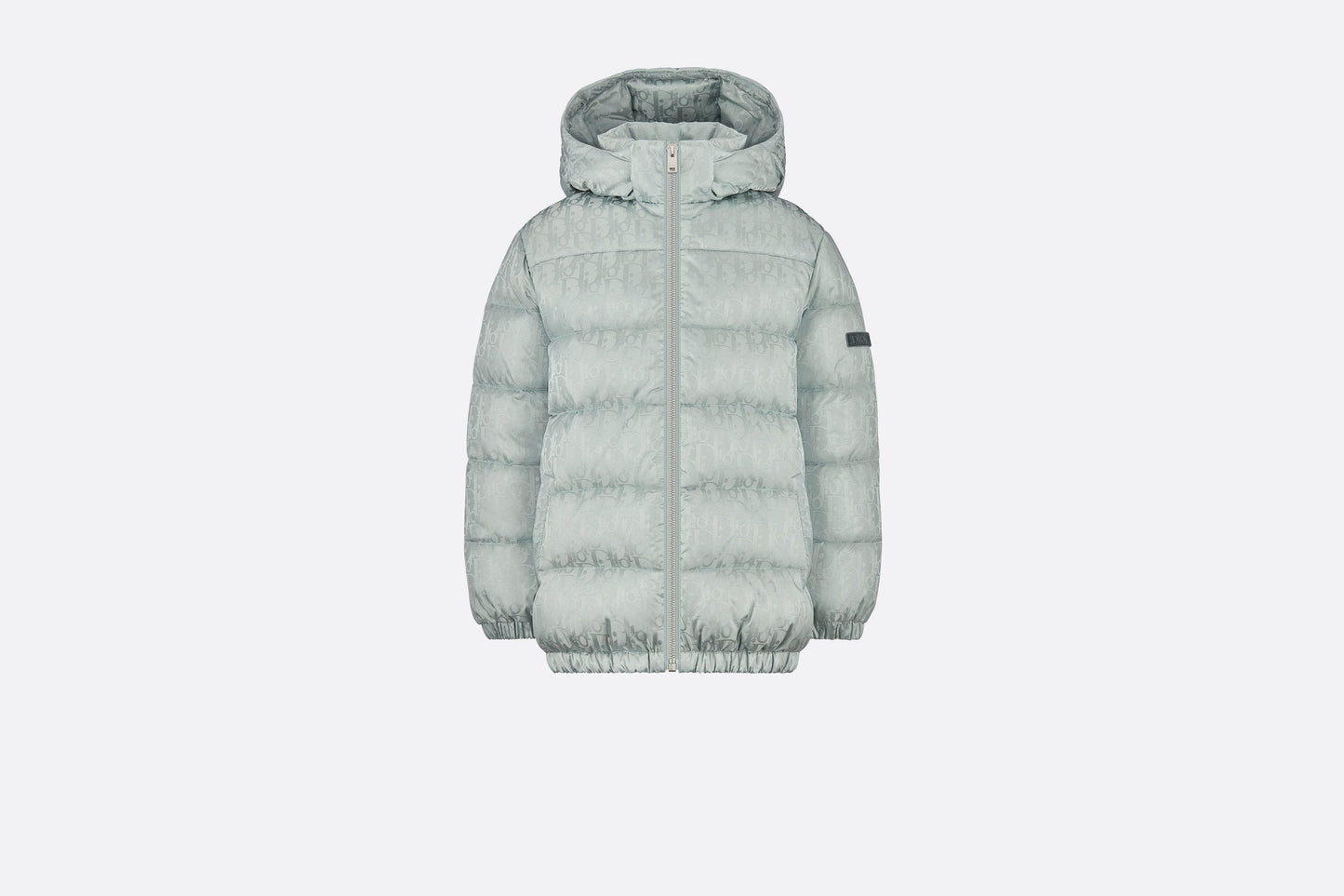 Dior Oblique Hooded Down Jacket • Silver-Tone Technical Jacquard