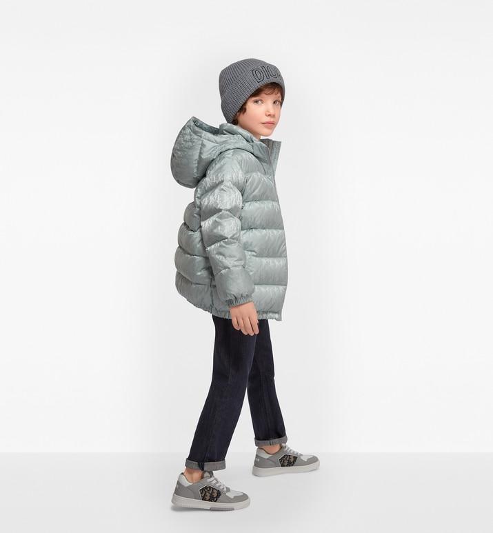 Dior Oblique Hooded Down Jacket • Silver-Tone Technical Jacquard