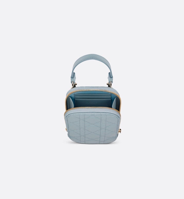 Lady Dior Phone Holder • Cloud Blue Cannage Lambskin