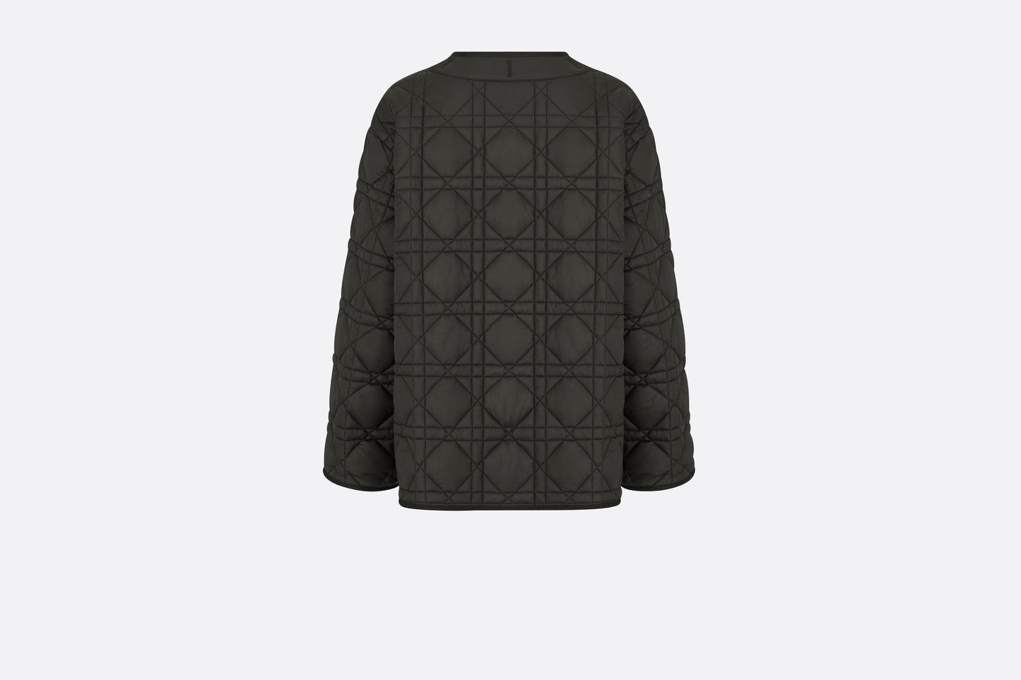 Macrocannage Peacot • Black Quilted Technical Taffeta