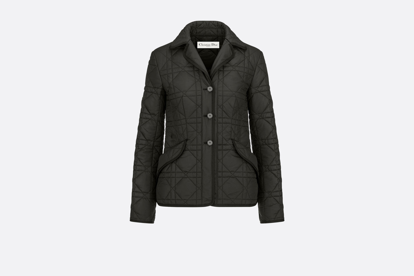 Macrocannage Bar Jacket • Black Quilted Technical Taffeta
