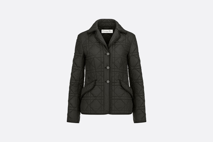 Macrocannage Bar Jacket • Black Quilted Technical Taffeta