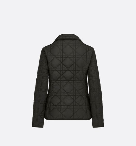 Macrocannage Bar Jacket • Black Quilted Technical Taffeta