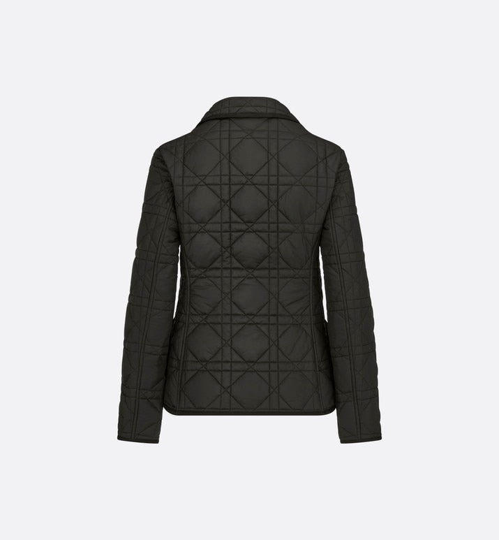 Macrocannage Bar Jacket • Black Quilted Technical Taffeta
