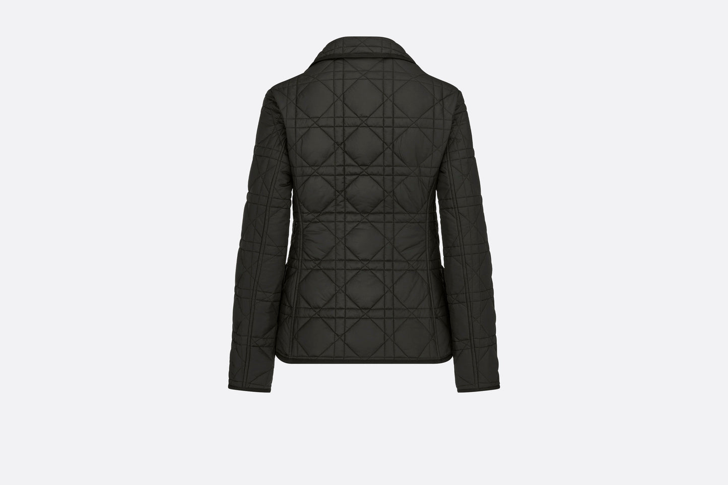 Macrocannage Bar Jacket • Black Quilted Technical Taffeta