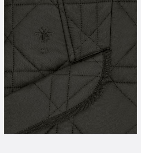 Macrocannage Bar Jacket • Black Quilted Technical Taffeta