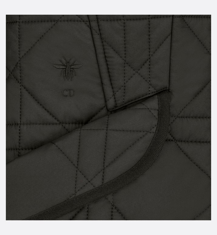 Macrocannage Bar Jacket • Black Quilted Technical Taffeta