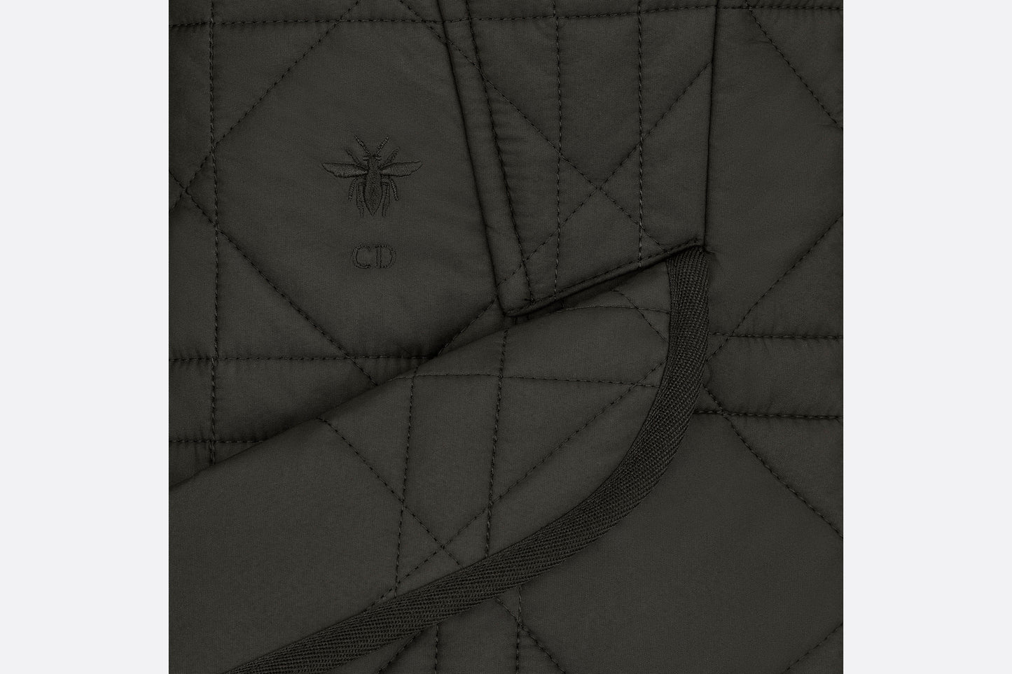 Macrocannage Bar Jacket • Black Quilted Technical Taffeta