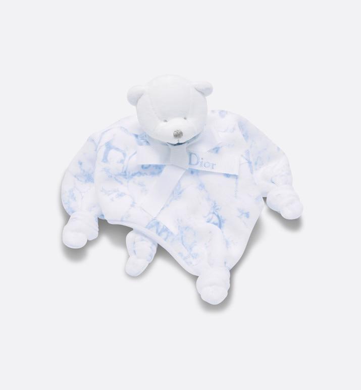 Toile de Jouy Newborn Gift Set • Sky Blue and White Muslin, Interlock and Cotton Velvet