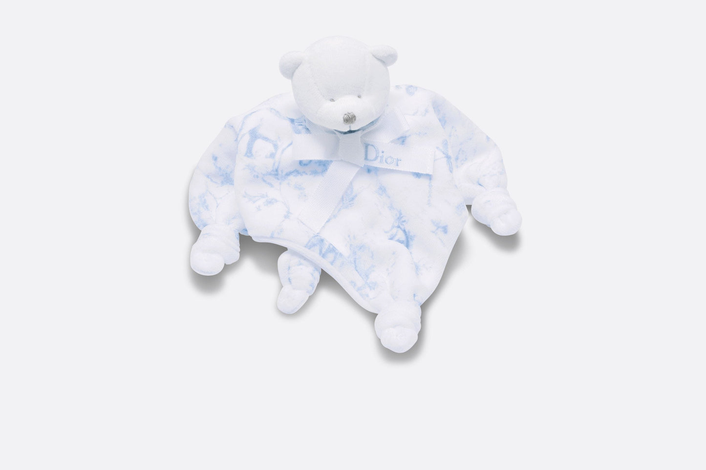 Toile de Jouy Newborn Gift Set • Sky Blue and White Muslin, Interlock and Cotton Velvet