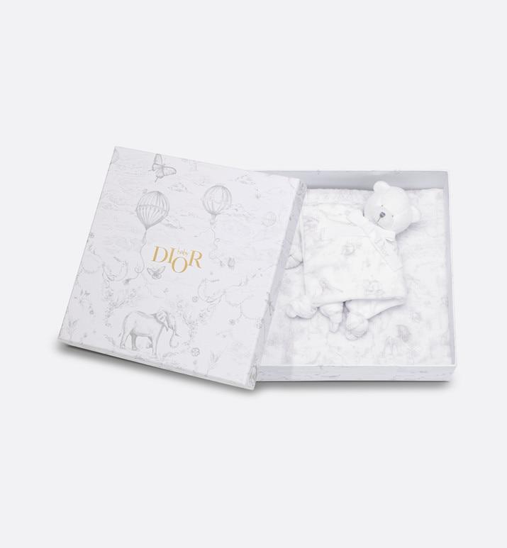 Toile de Jouy Newborn Gift Set • Gray and White Muslin, Interlock and Cotton Velvet