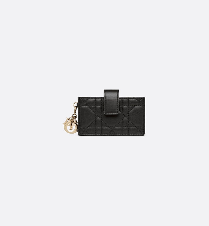 Lady Dior 5-Gusset Card Holder • Black Cannage Lambskin