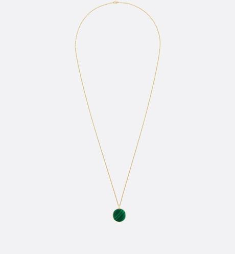 Large Rose Des Vents Medallion • Yellow Gold, Diamond and Malachite