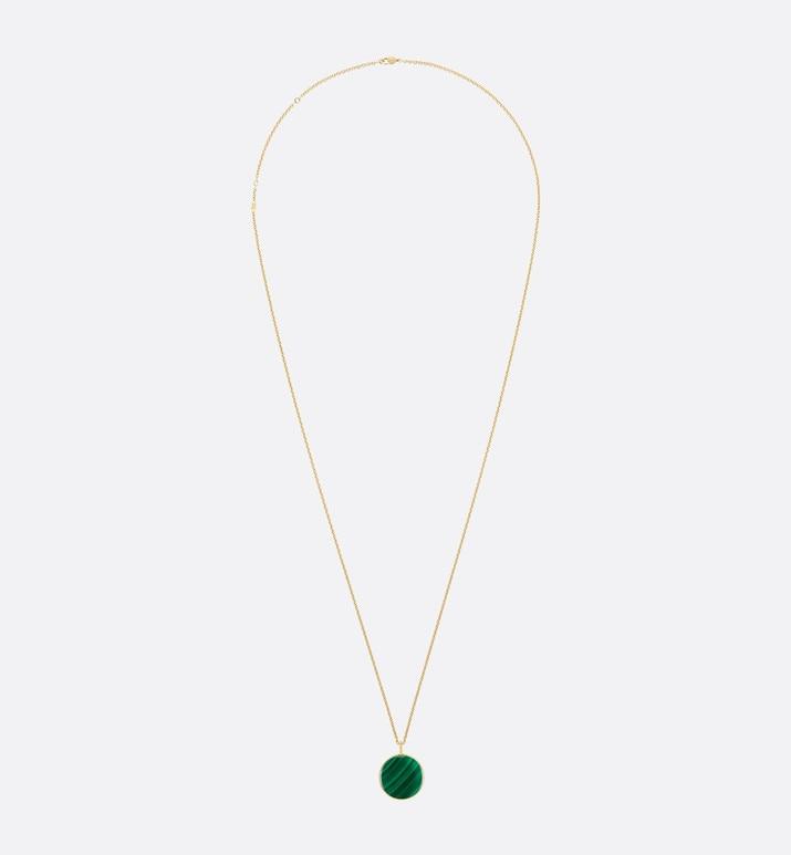 Large Rose Des Vents Medallion • Yellow Gold, Diamond and Malachite