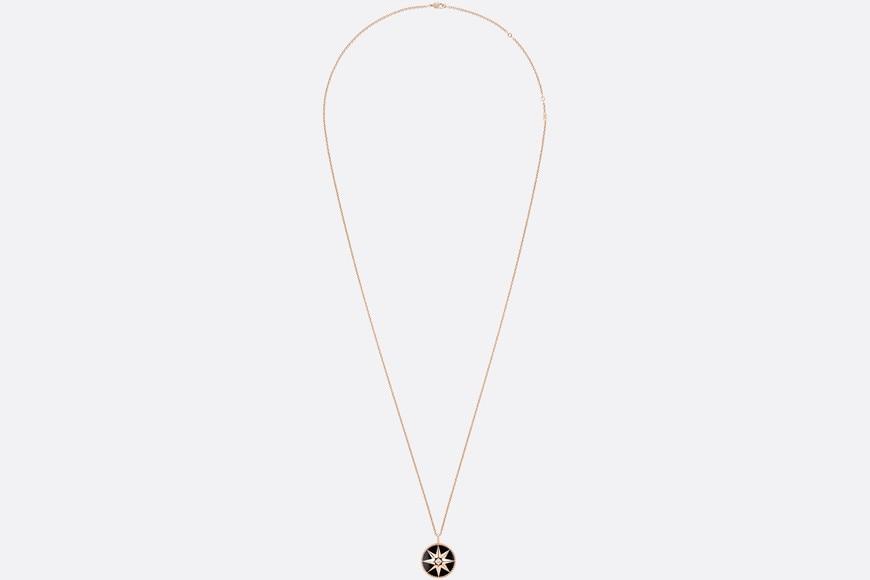 Large Rose Des Vents Medallion • Rose Gold, Diamond and Onyx