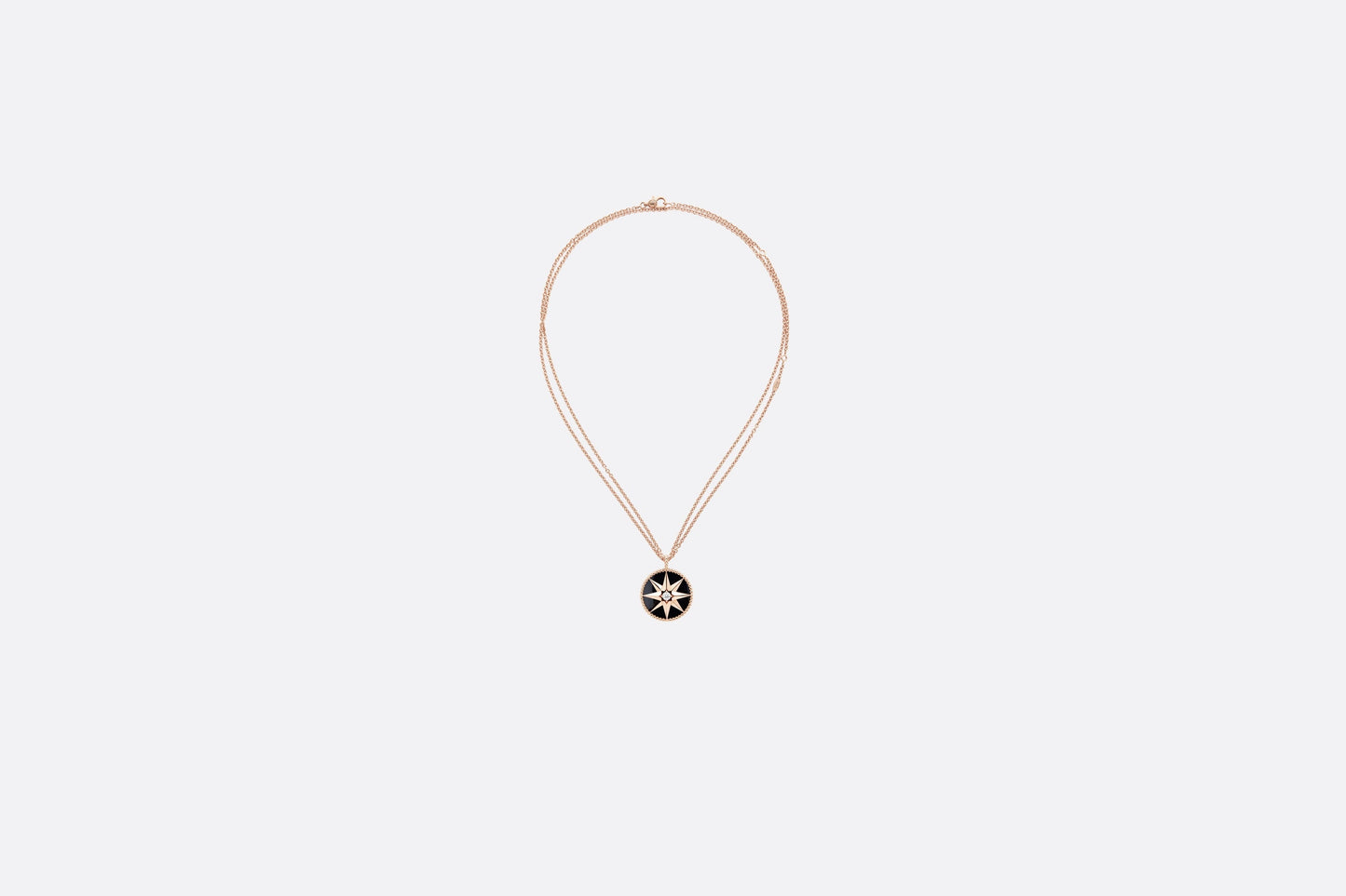 Large Rose Des Vents Medallion • Rose Gold, Diamond and Onyx