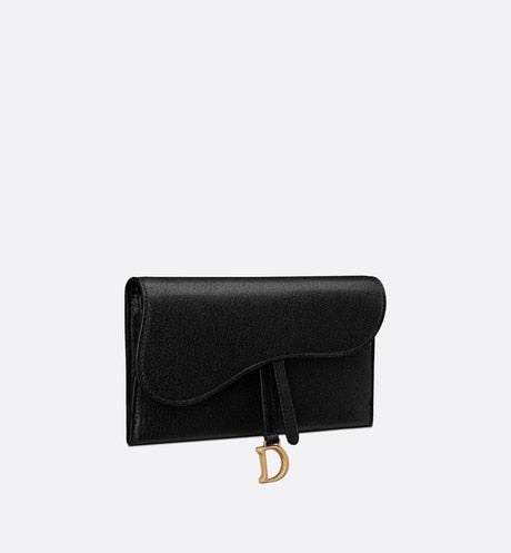 Saddle Wallet • Black Goatskin