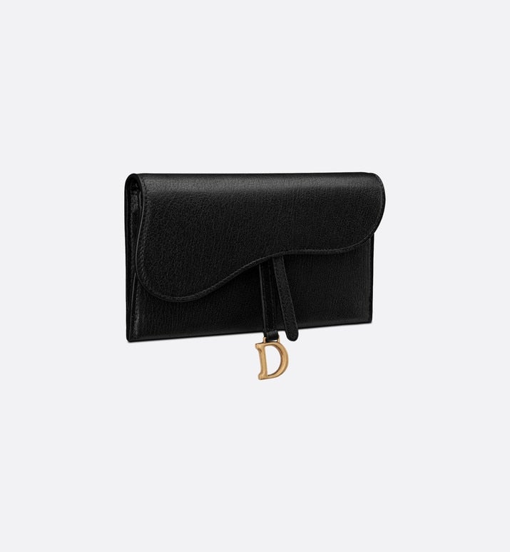 Saddle Wallet • Black Goatskin