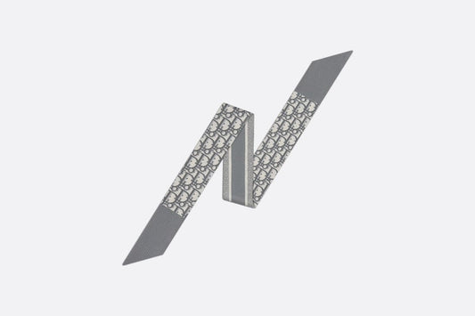 Dior Oblique Mitzah Scarf • Gray Silk Twill