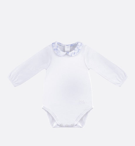 Toile de Jouy Newborn Gift Set • Sky Blue and White Interlock with Cotton Satin