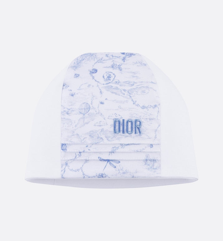 Toile de Jouy Newborn Gift Set • Sky Blue and White Interlock with Cotton Satin