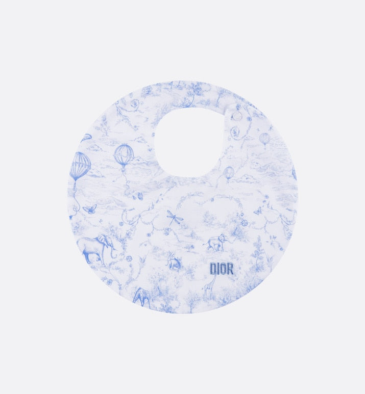 Toile de Jouy Newborn Gift Set • Sky Blue and White Interlock with Cotton Satin