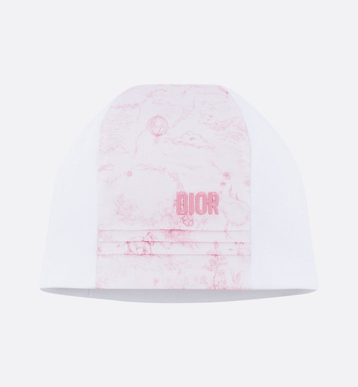 Toile de Jouy Newborn Gift Set • Pale Pink and White Interlock with Cotton Satin