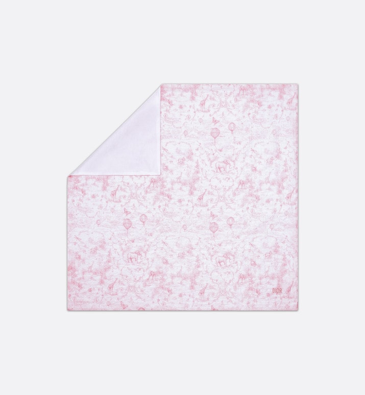 Toile de Jouy Newborn Gift Set • Pale Pink and White Muslin, Interlock and Cotton Velvet