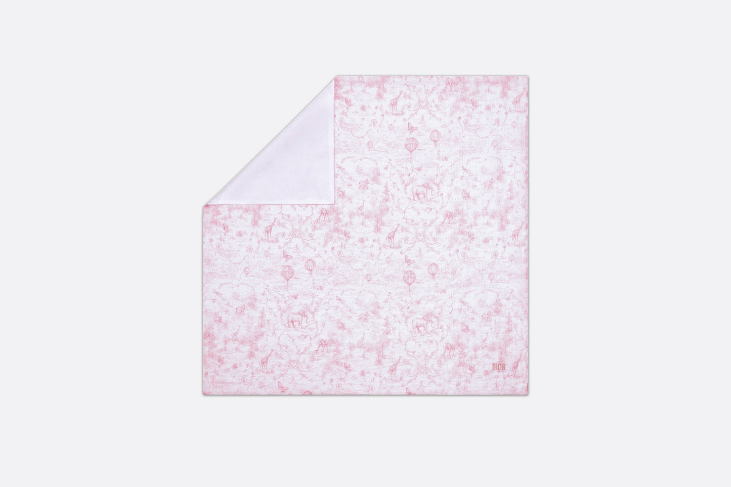 Toile de Jouy Newborn Gift Set • Pale Pink and White Muslin, Interlock and Cotton Velvet