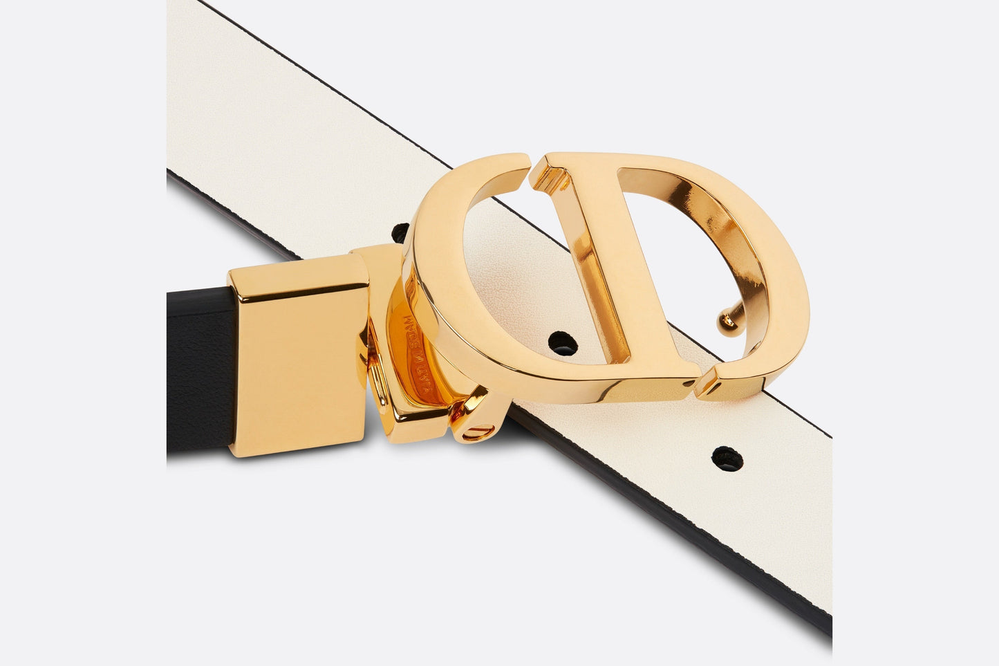 30 Montaigne Reversible Belt • Black and Latte Smooth Calfskin, 20 MM