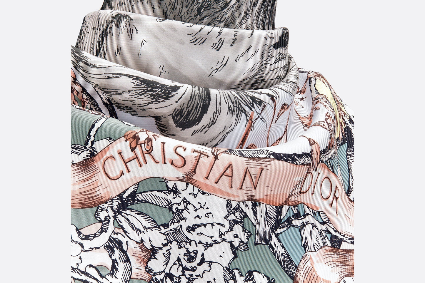 La Force Square Scarf • Rose Des Vents Silk Twill