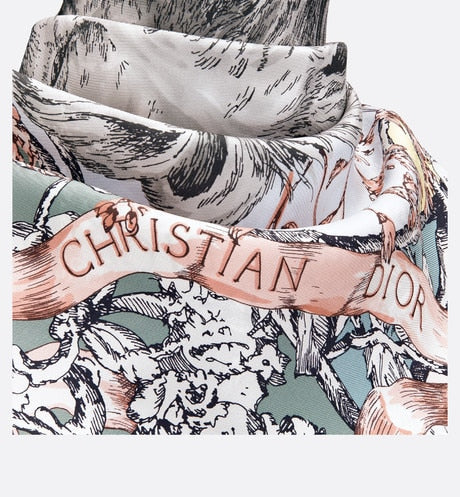 La Force Square Scarf • Rose Des Vents Silk Twill