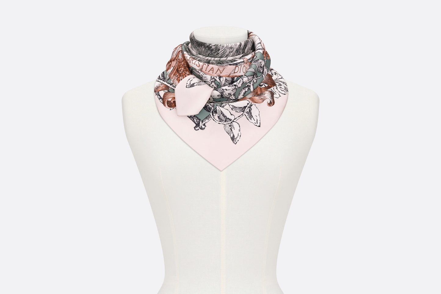 La Force Square Scarf • Rose Des Vents Silk Twill