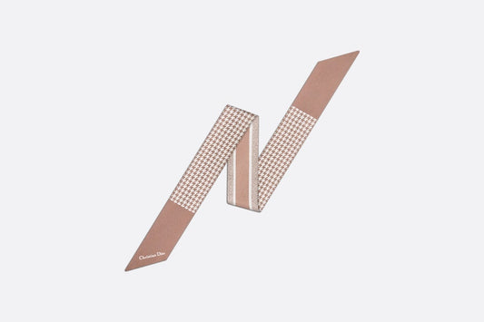 30 Montaigne Mitzah Scarf • Rose Des Vents and White Silk Twill