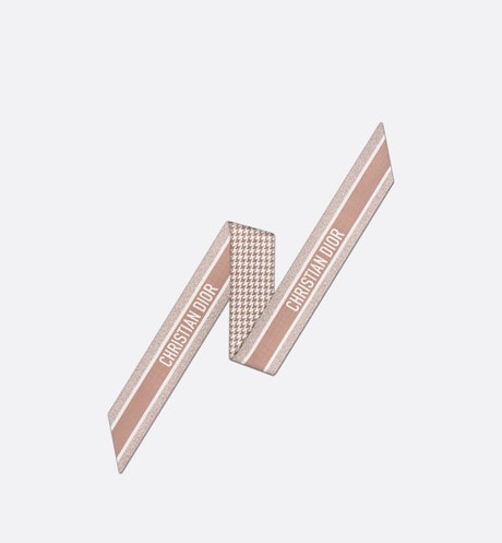 30 Montaigne Mitzah Scarf • Rose Des Vents and White Silk Twill