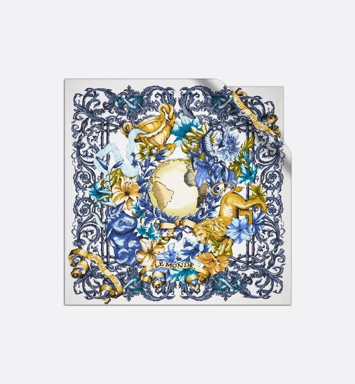 Le Monde Square Scarf • Multicolor Silk Twill