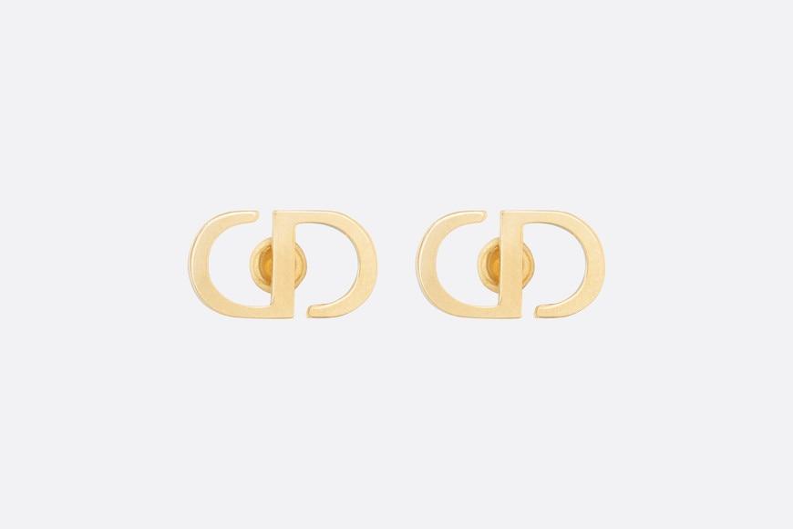 Petit CD Stud Earrings • Gold-Finish Metal