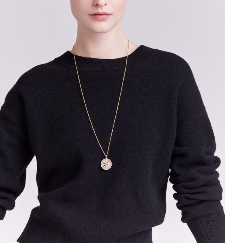 Large Rose Des Vents Medallion • Yellow Gold, Diamond and Mother-of-pearl