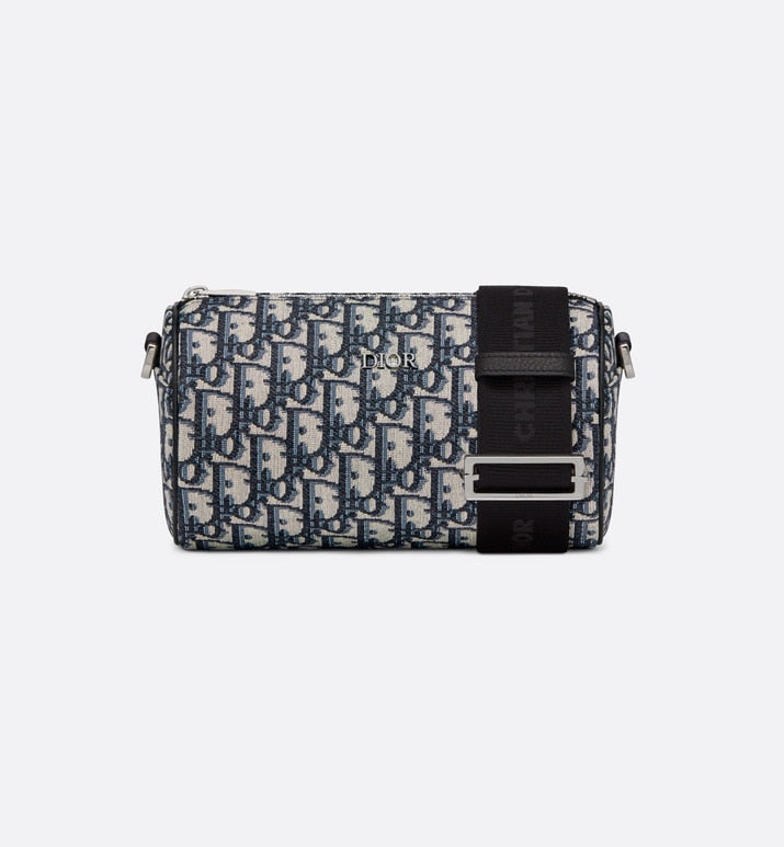 Roller Messenger Bag • Beige and Black Dior Oblique Jacquard