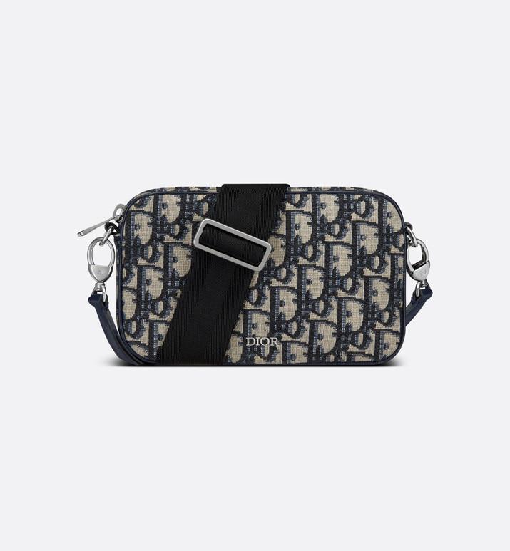 Small Multifunctional Bag • Beige and Black Dior Oblique Jacquard